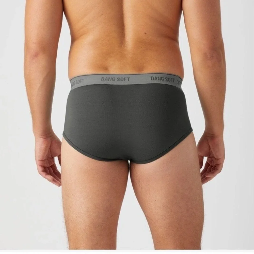 NEW Duluth Trading Co Mens Dang Soft Briefs Black Tencel‎ Modal Mesh Large